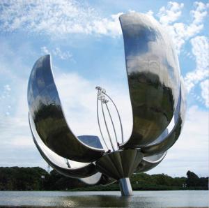 China Mirror Polished 316L Stainless Steel Sculpture 4.0 meter height wholesale