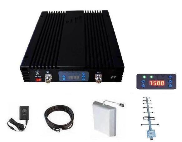 Quality 23dBm Power Triple Band Signal Booster 70dB Gain 1000 Coverage Including Accessories for sale