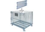 Heavy Duty Collapsible Wire Container Horizontal Full Divider BN6150108 Silver