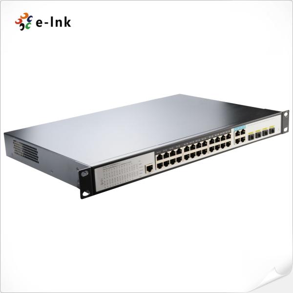 Quality L2+ Managed Ethernet Switch 24 Port 10 100 1000T To 4 Port Gigabit TP/SFP Combo for sale