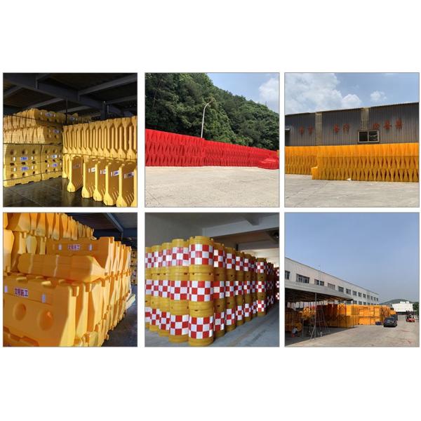 Road Safety Water Filled Crash Barrier Traffic In Vibrant Colors With PE Material