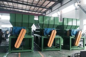 China Lianda Plastic BOPP Films Dual Shaft Shredder Machine on sale