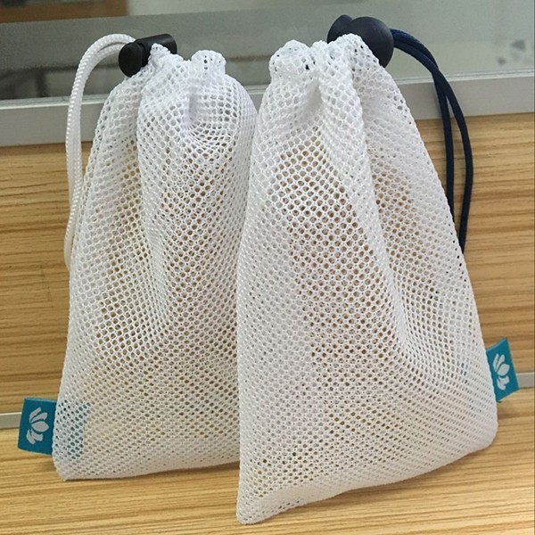 Underwear Washing Mesh Laundry Bag Folding Mini Size White Color Label Logo