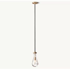 Nickel / Brass / Bronze Suspended Kitchen Rain Glass Pendant Lighting