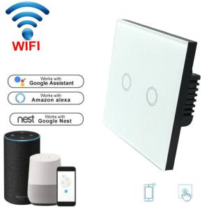 Touch Switch Wireless Wifi Light Switch EU Standard Smart Switch 90-240V support Alexa/google home