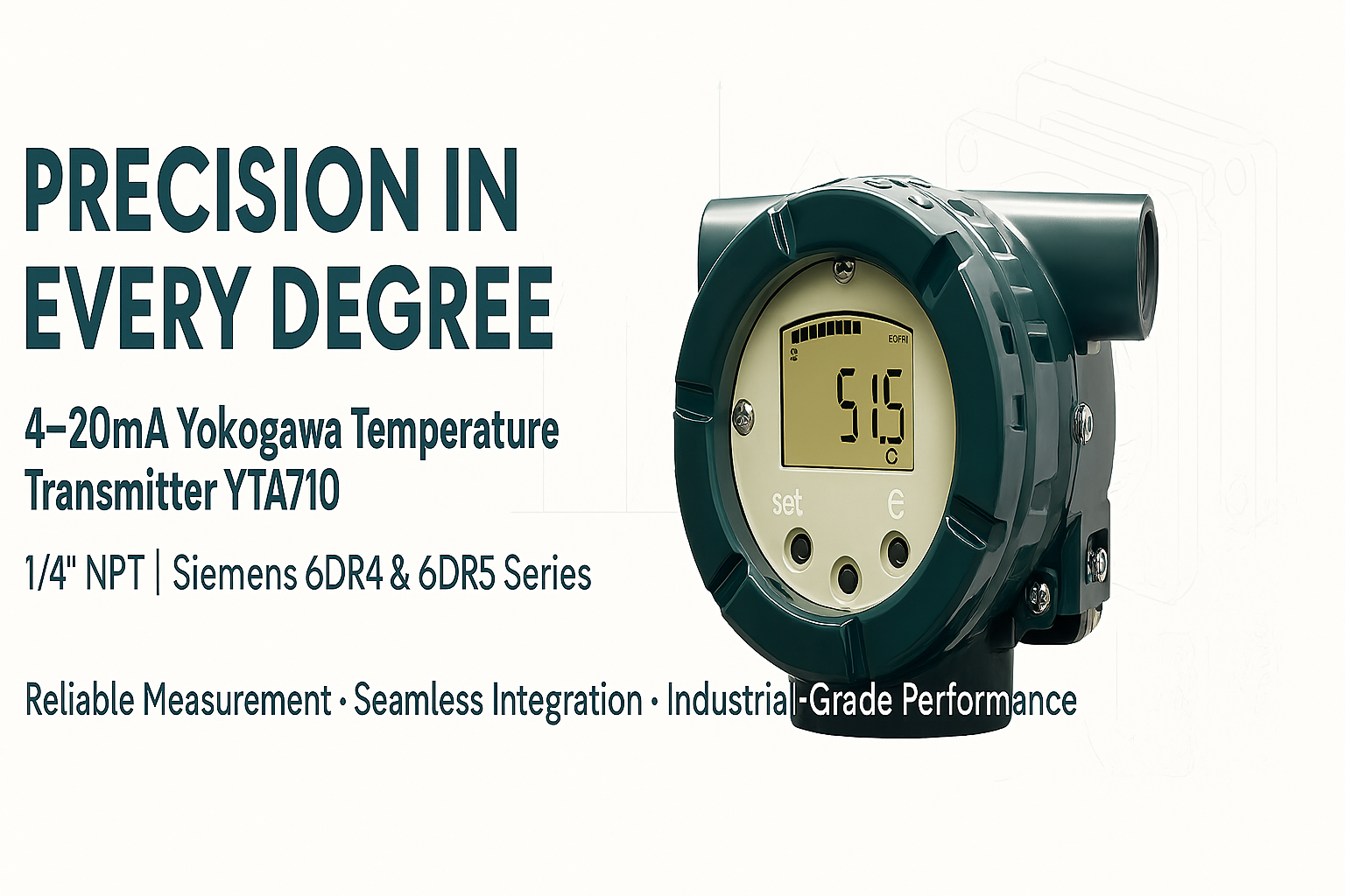 4-20mA Yokogawa Temperature Transmitter YTA710 1/4 NPT Siemens 6DR4 6DR5