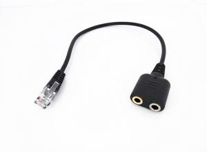 Headset Cable PC Headset For CISCO Phone Jack Dual 3.5mm Female to RJ9 Modular