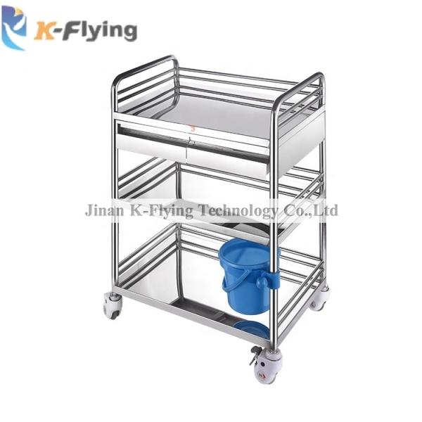 Quality Silent 4 Casters Medical Trolley Cart For Beauty Salons for sale