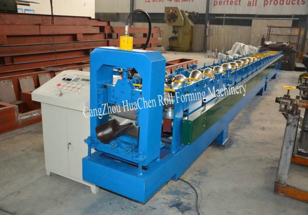 Quality Rain water System Gutter Roll Forming Machine Making Semi-circle Shape DX51 for sale