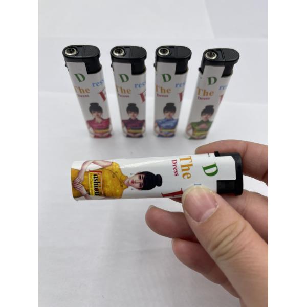 7.88*2.1*1.1 CM Gas Butane Lighter for Cigarettes Slim Torch Design Windproof Lighter