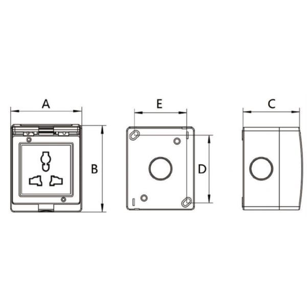 IP55 High Quality Multi Waterproof Switch Socket