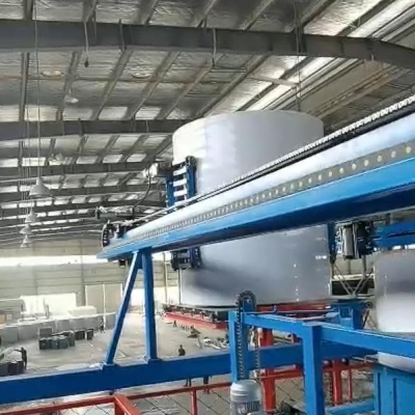 Boring Machine Drilling In Center Of Foam To Allow Sponge Bar To Be Inserted For Peeling Machine Skiving Cylinder Foam Into Thin Infinitely Long Rolls