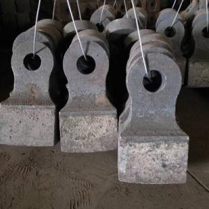 China ZG120Mn13Cr2 Castings And Forgings Hammer Crusher Parts High Chrome Hammer Head wholesale