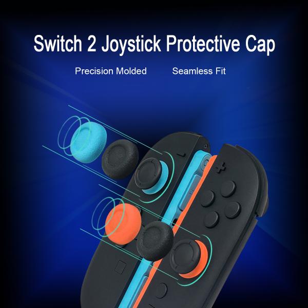 4-in-1 Textured Thumb Grip Caps for Nintendo Switch Joy-Con – Anti-Slip, Enhanced Control