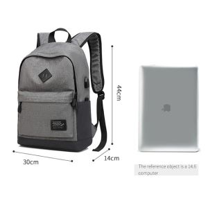 18.5L USB Waterproof Student School Backpack 30*14*44cm