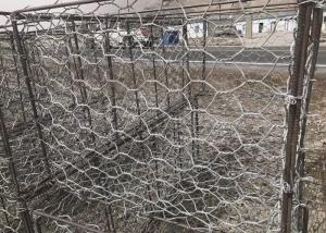 China Hex Hole Woven Mesh 80x100mm Pvc Coated Gabion Baskets wholesale