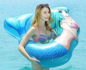 China Heavy Duty Inflatable Mermaid Tail , Inflatable Pool Raft Beautiful Shape wholesale
