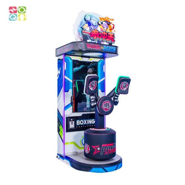 Quality 42 Inch Screen Sports Arcade Machine Puch Kick Boxing Machine Boxer Game For Entertain for sale