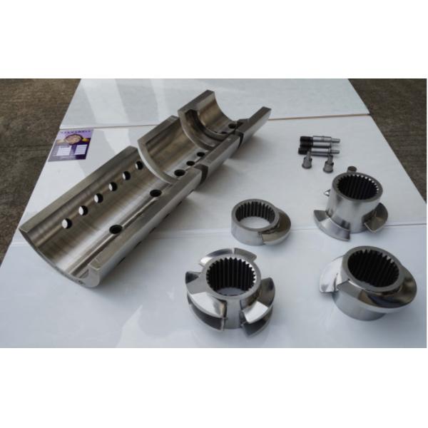 UPVC Pipe 65/132 Conical Twin Screw Barrel With Bimetallic Layer