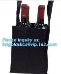 Recycle Durable Two Bottles Non Woven Wine Bag, customized high quality non
