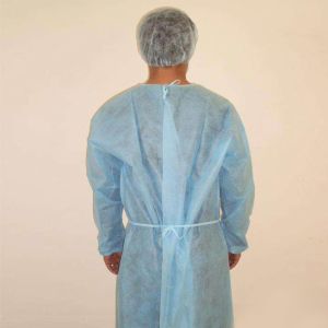 Long Sleeves Disposable Surgical Gown  Blue  / Green  Non Woven Fabric