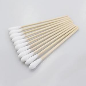 China 6 Inch Dry Cotton Tipped Swabs Portable Firm Wood Stick Moderate Hardness on sale