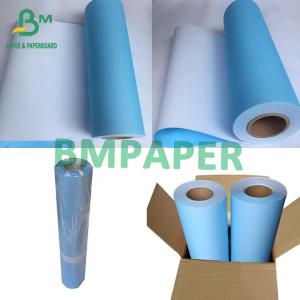 China 80gsm Inkjet Printer Paper Blueprints One Side Blue, One Side White 880mm X 50m 100m 150m Roll Core 2 on sale