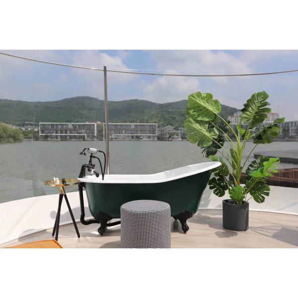 Dome House Igloo Transparent Inflatable Tent with 4 Parts Bathroom, living room, bedroom and passageway