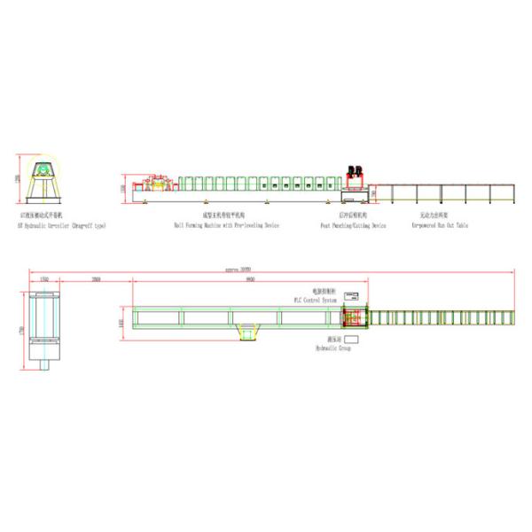 Galvanized Sheets Purlin Roll Forming Machine With Post Punching / Cutting