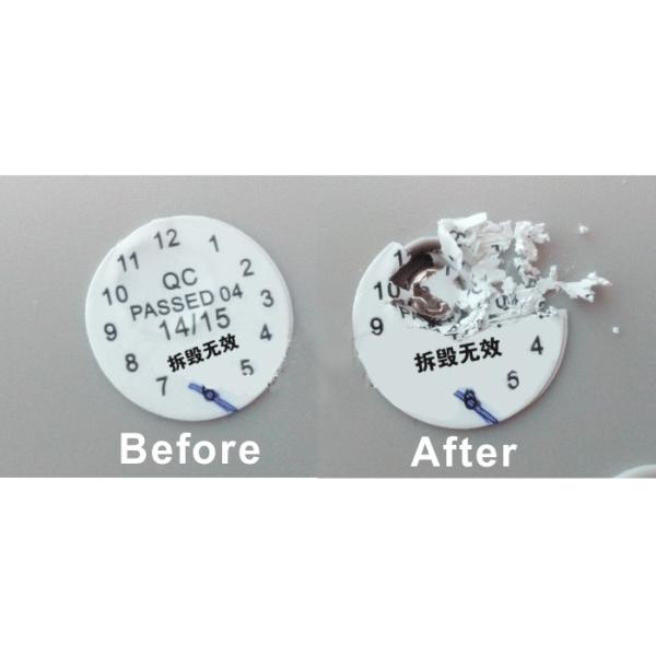 High Brittle White Security Labels Stickers Strong Adhesive Difficult Remove For Screw