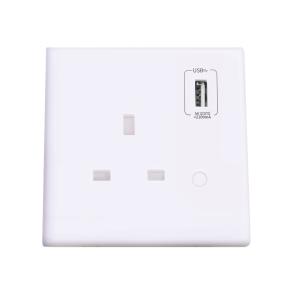 China Zigbee Version UK Smart Wall Socket With USB wholesale