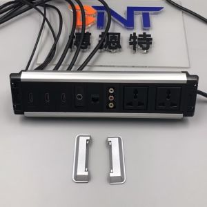 China 2*universal power multimedia tabletop outlets desktopsocket wholesale