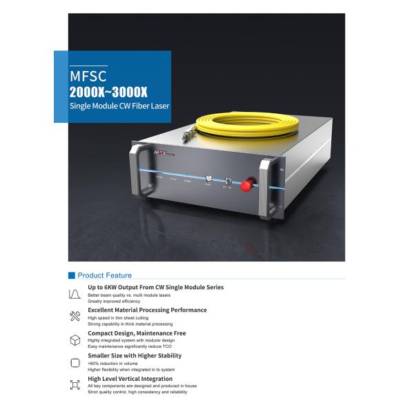 Max Photonics MFSC-3000X 3KW CW Laser Source For Metal Fiber Laser Cutting Machine