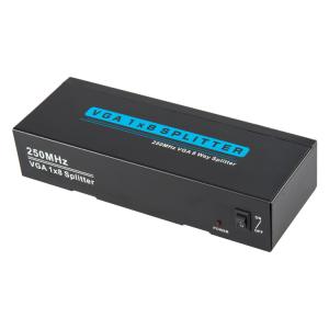 China Metal Casing 250MHz VGA 1x8 VGA Signal Splitter on sale