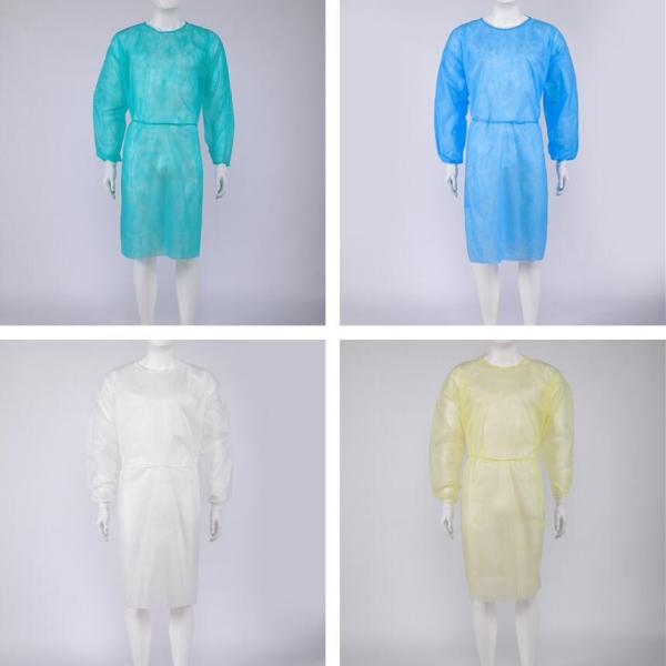 S&J high quality disposable non-woven fabric pp separation gown knit cuff separation gown waterproof separation gown wholesale
