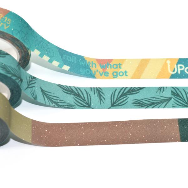 Decoration Washi Tape Custom Printed Glitter Washi Tape for Scrapbook DIY