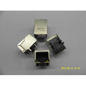 China Side Entry Single Port 10/100baseT RJ45 with transformer , UTP RJ45 8P8C female Jack on sale