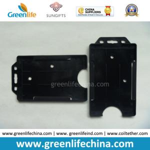 China Black Hard Plastic Card Case One-Side Open Business Card Holders on sale