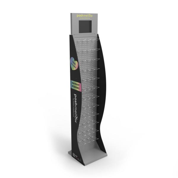 Quality Retail Store PVC Display Stand Glove Display Rack Pegboard Display Stand With LCD Screen for sale