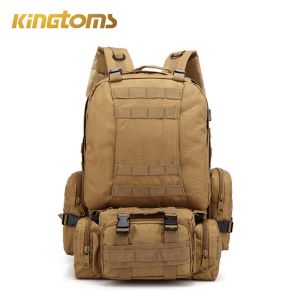China 600D Oxford Tan Military Tactical Backpack 55L Molle System wholesale