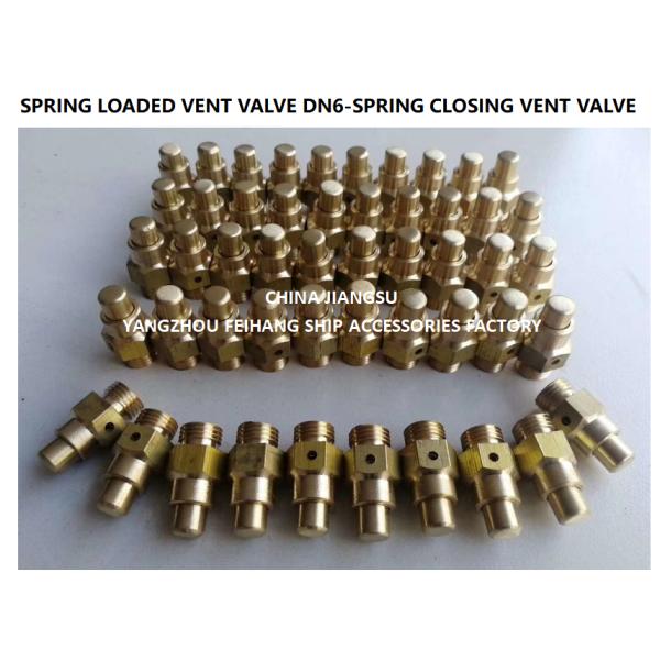 DN6 Size Spring Loaded Vent Valve with Threaded Connection Compliant to CB/T3778-1999 Standard