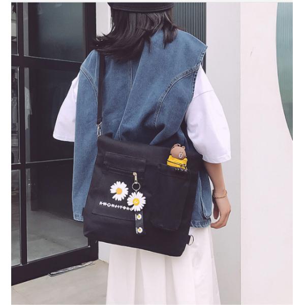 Fold Over Ladies Canvas Handbags Eco Canvas Bags