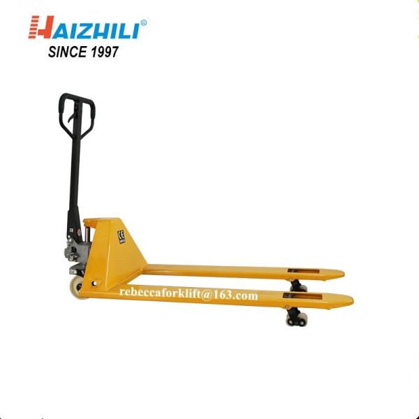 Quality Yellow 3 Ton Pallet Truck , Low Profile Pallet Jack With CE Certification for sale