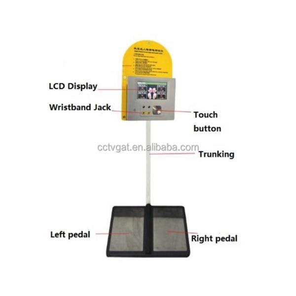 ESD Wrist Strip and Footwear Tester with 4.3 Inch LCD Screen 750KΩ-100MΩ