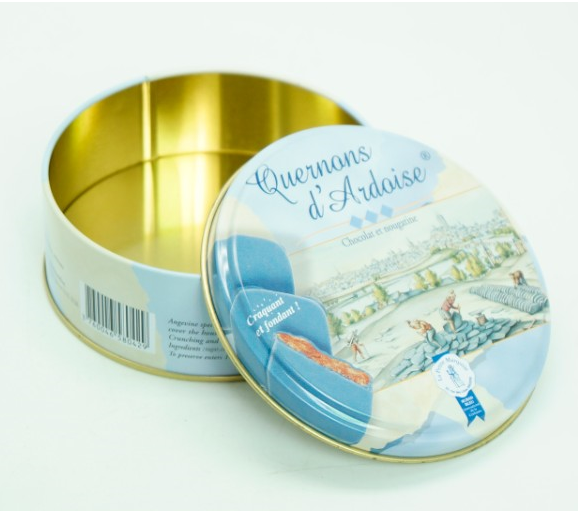 Customized Round Cake Box Candle Cookie Tin Cans Adjustable Height
