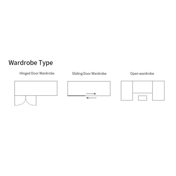 Plywood Fireproof Customized Wardrobe Living Room Storage Cabinet With Mirror Door