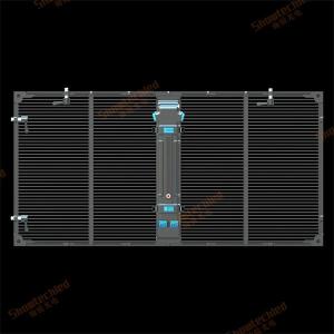 3.91mm 7.81mm Transparent LED Display Screen Back Maintenance