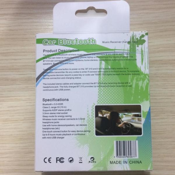 3.0 Bluetooth Adapter Wireless Stereo Audio Receivers 3.5mm Audio Output Car Bluetooth Music Receiver MIC Handsfree Call