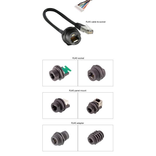 8P8C Rj45 Extender Straight Female RJ45 Connector With Dust Cover For Network