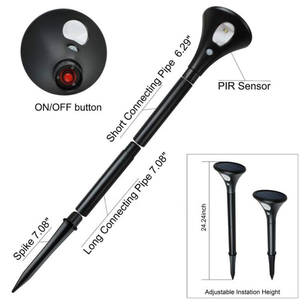 Motion Sensor Outdoor Led Spike Lights For Pathway Walkway ABS Shell Anti Corrosion